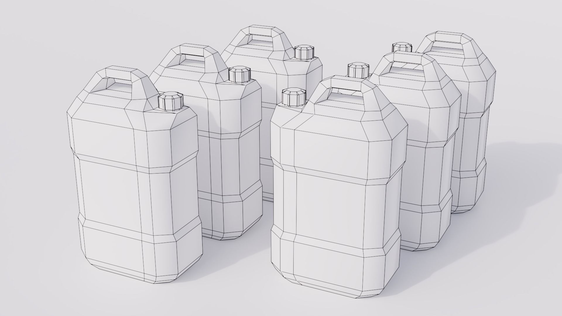 Fuel cans Low-Poly 3d models Low-poly 3D model_5
