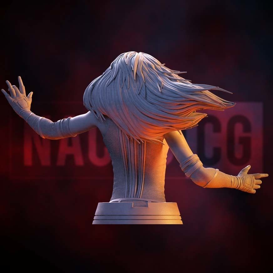 Fan art Scarlet Witch - Wanda Bust Version 3D print model_4