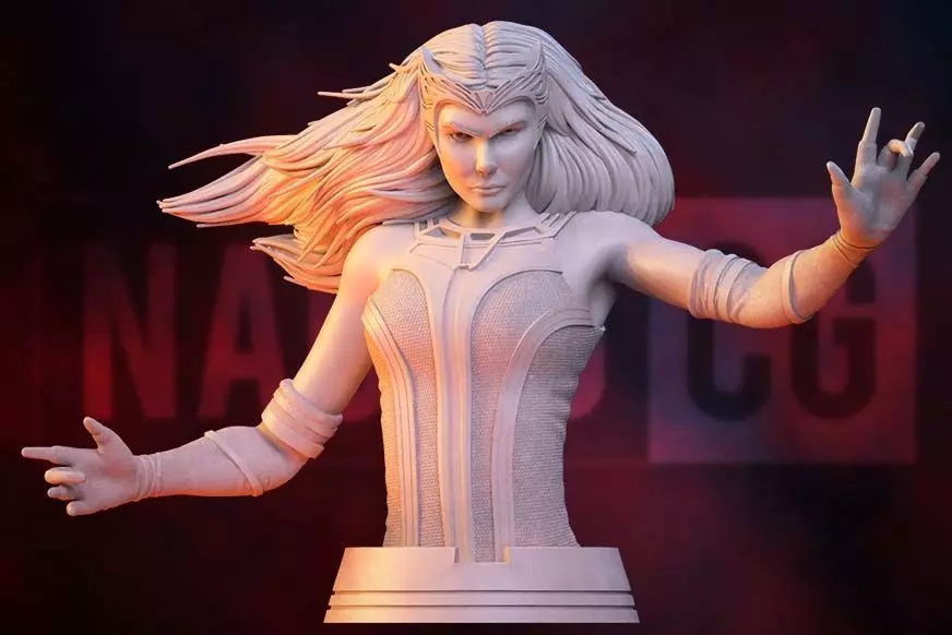 Fan art Scarlet Witch - Wanda Bust Version 3D print model_0