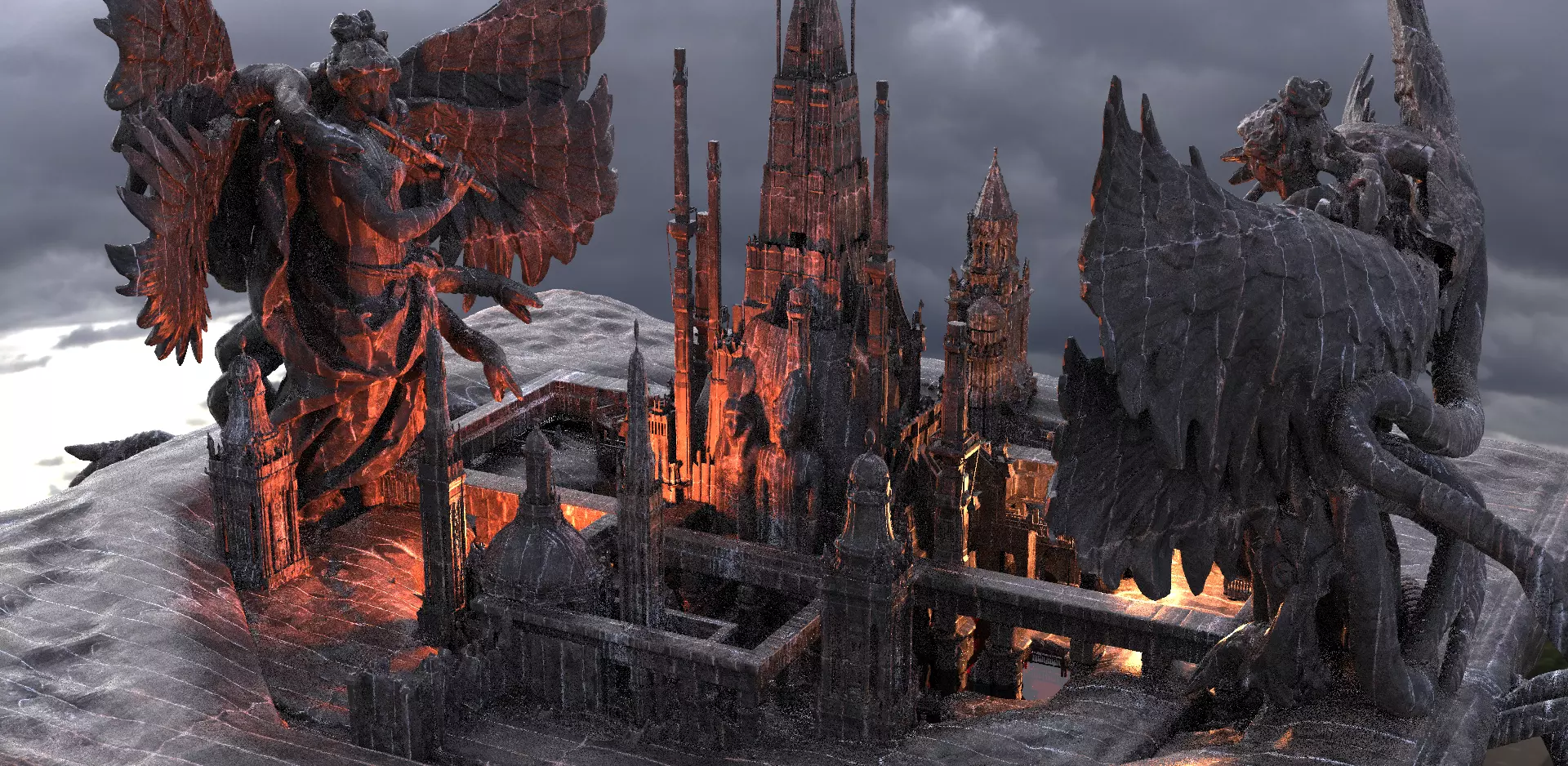 Hell gate Blood font City 1 3D model_0