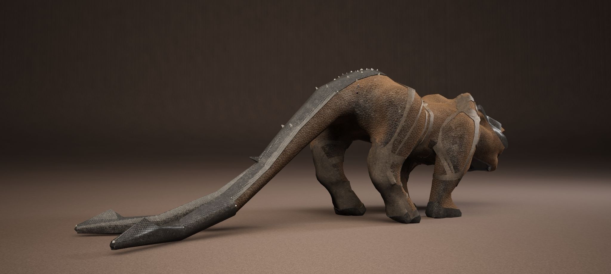 puma-1 dinosaur Low-poly 3D model_1