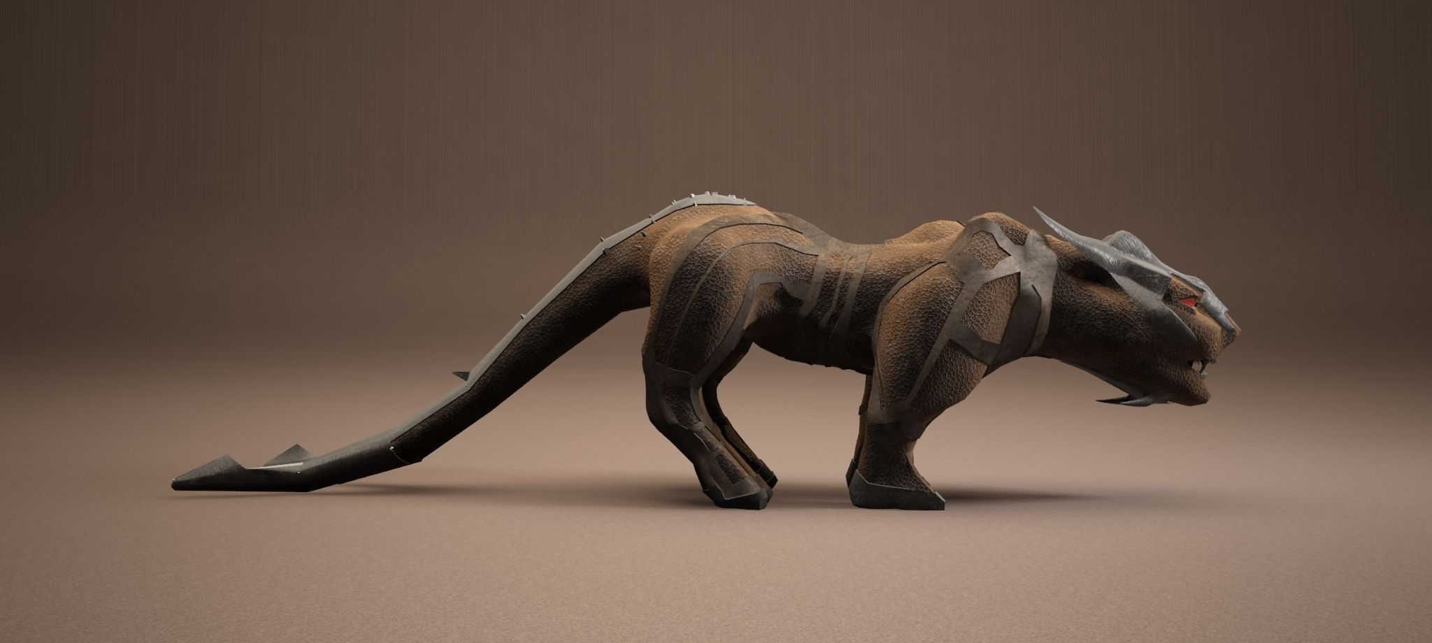 puma-1 dinosaur Low-poly 3D model_3