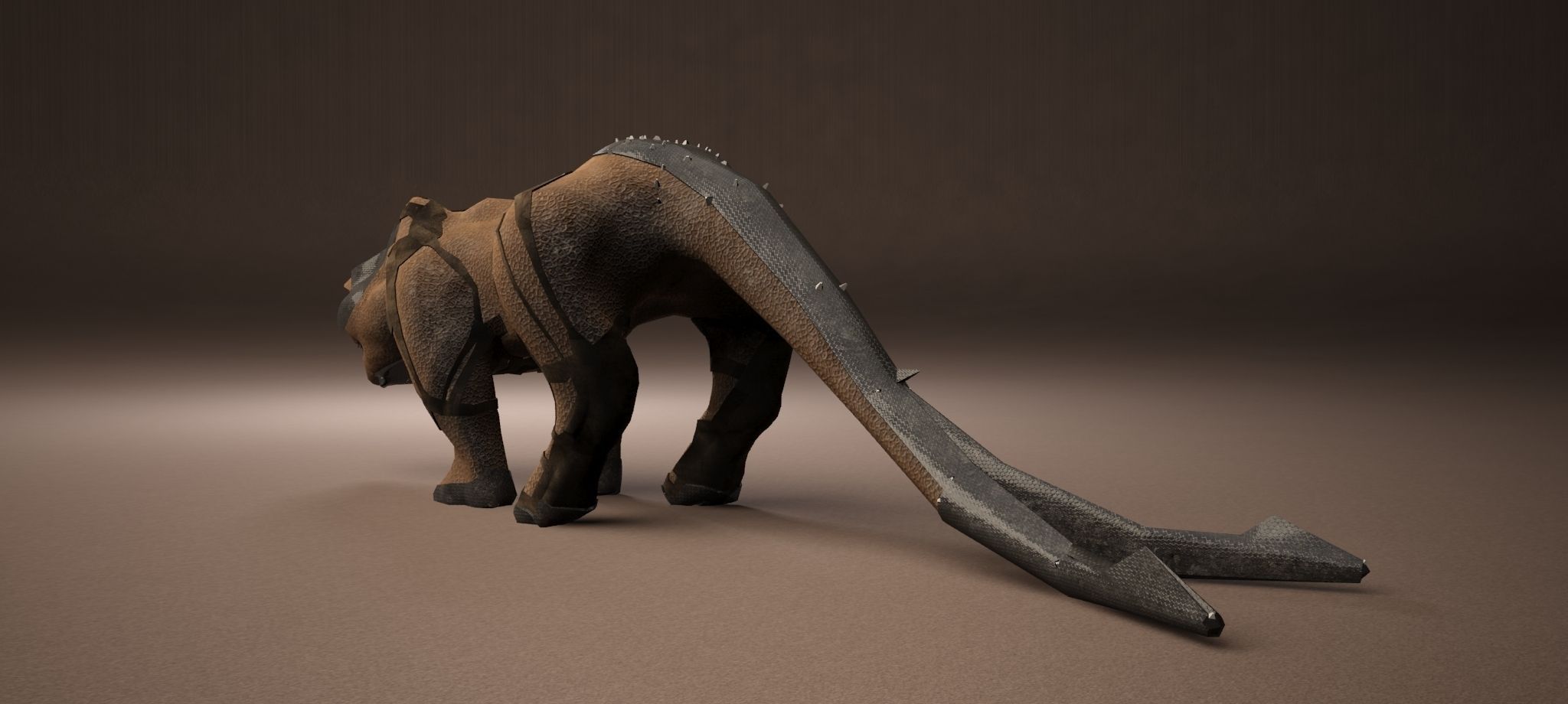 puma-1 dinosaur Low-poly 3D model_2