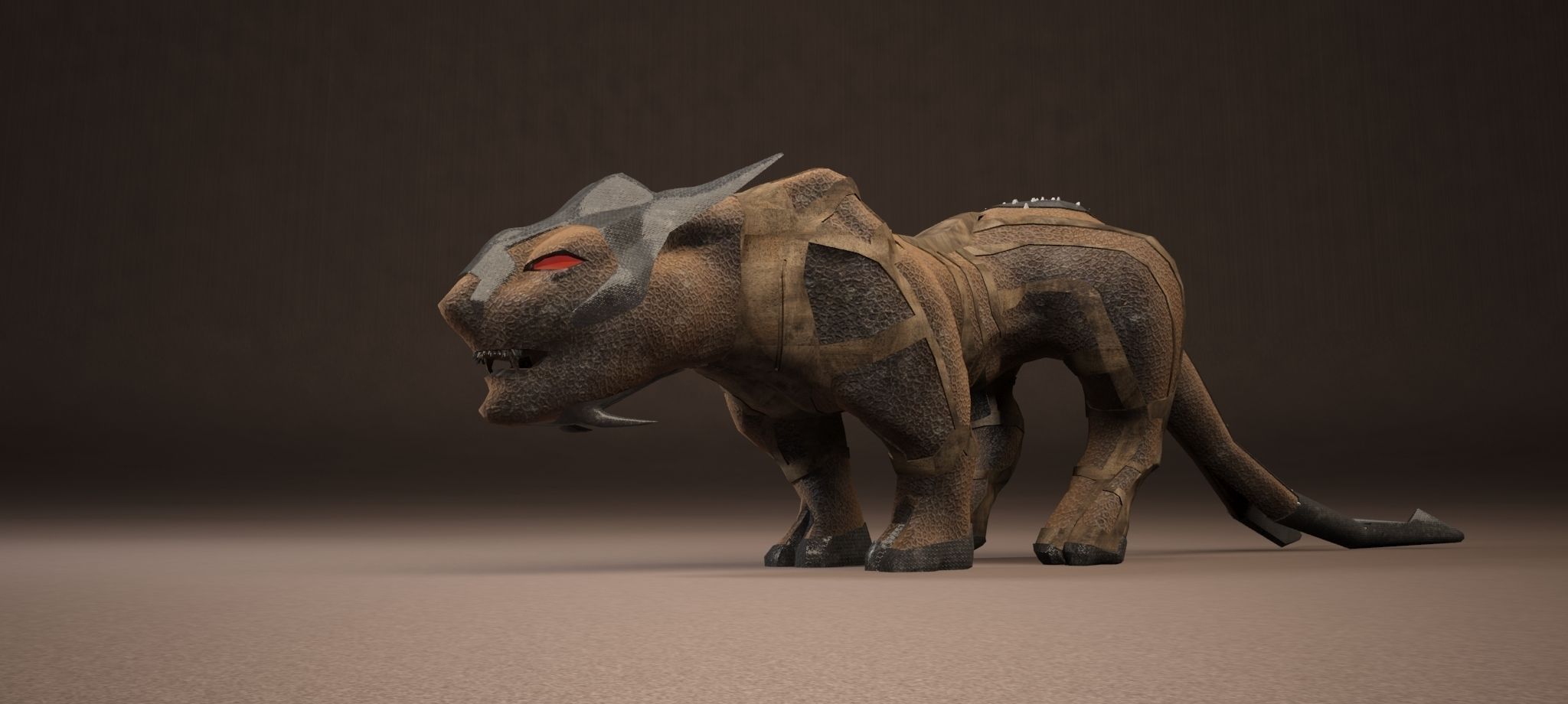 puma-1 dinosaur Low-poly 3D model_4