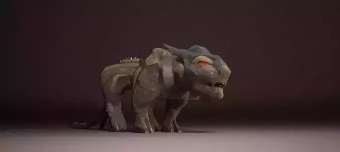 puma-1 dinosaur Low-poly 3D model