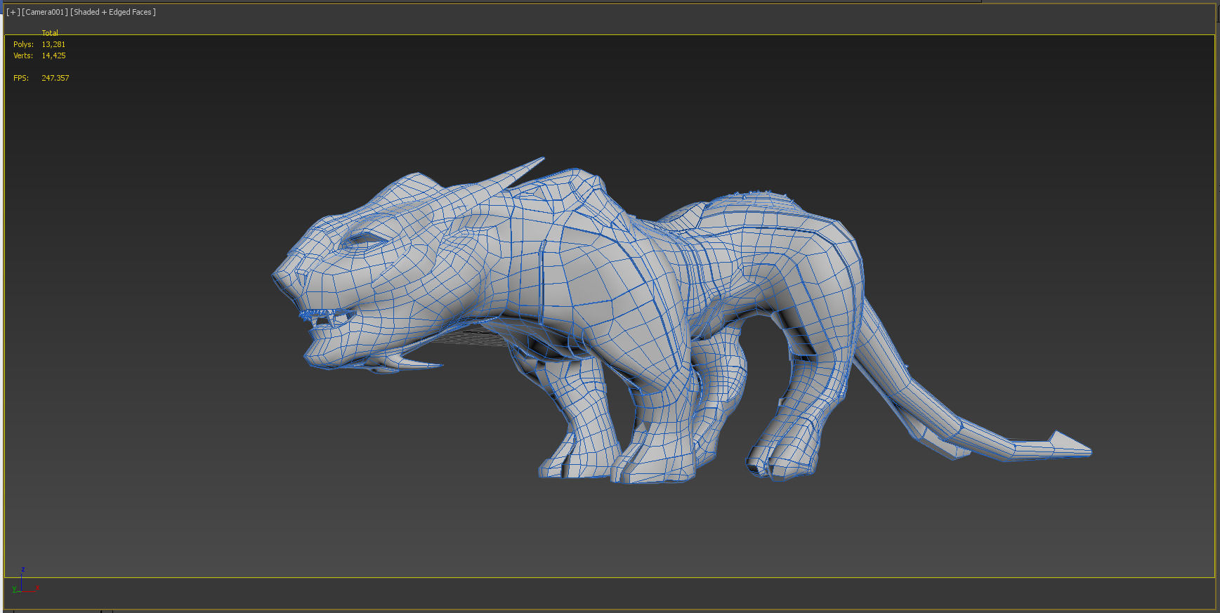 puma-1 dinosaur Low-poly 3D model_5