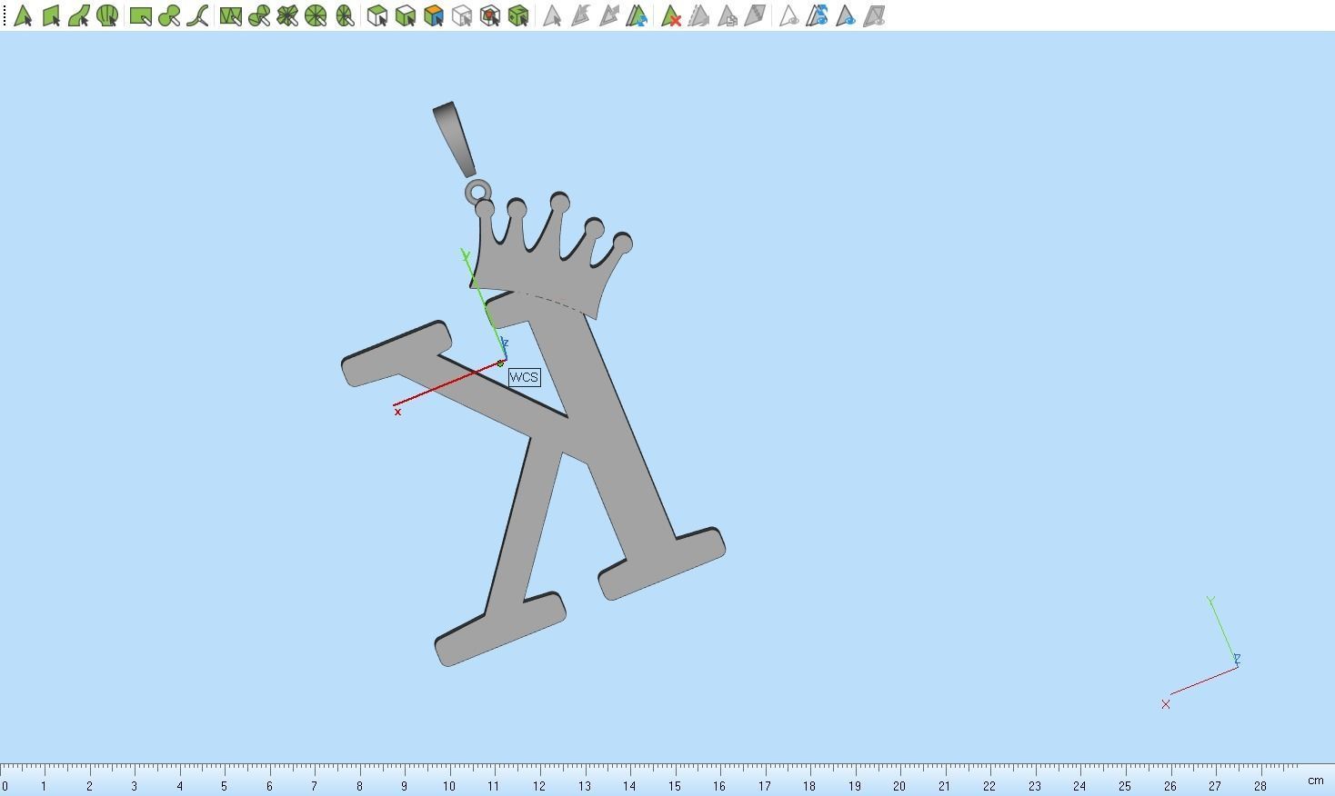 Letter K pendant 3D print model_16