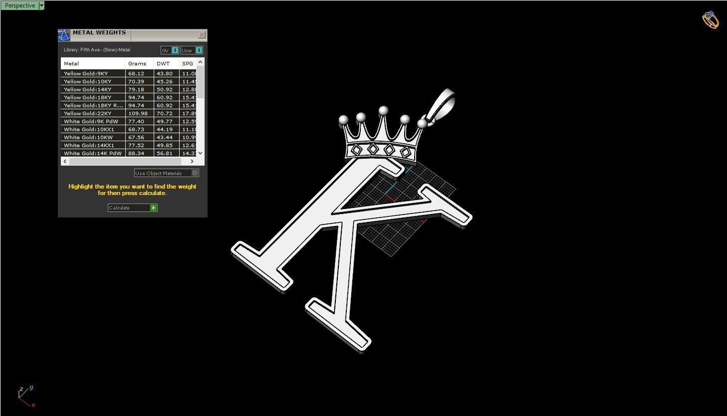 Letter K pendant 3D print model_2