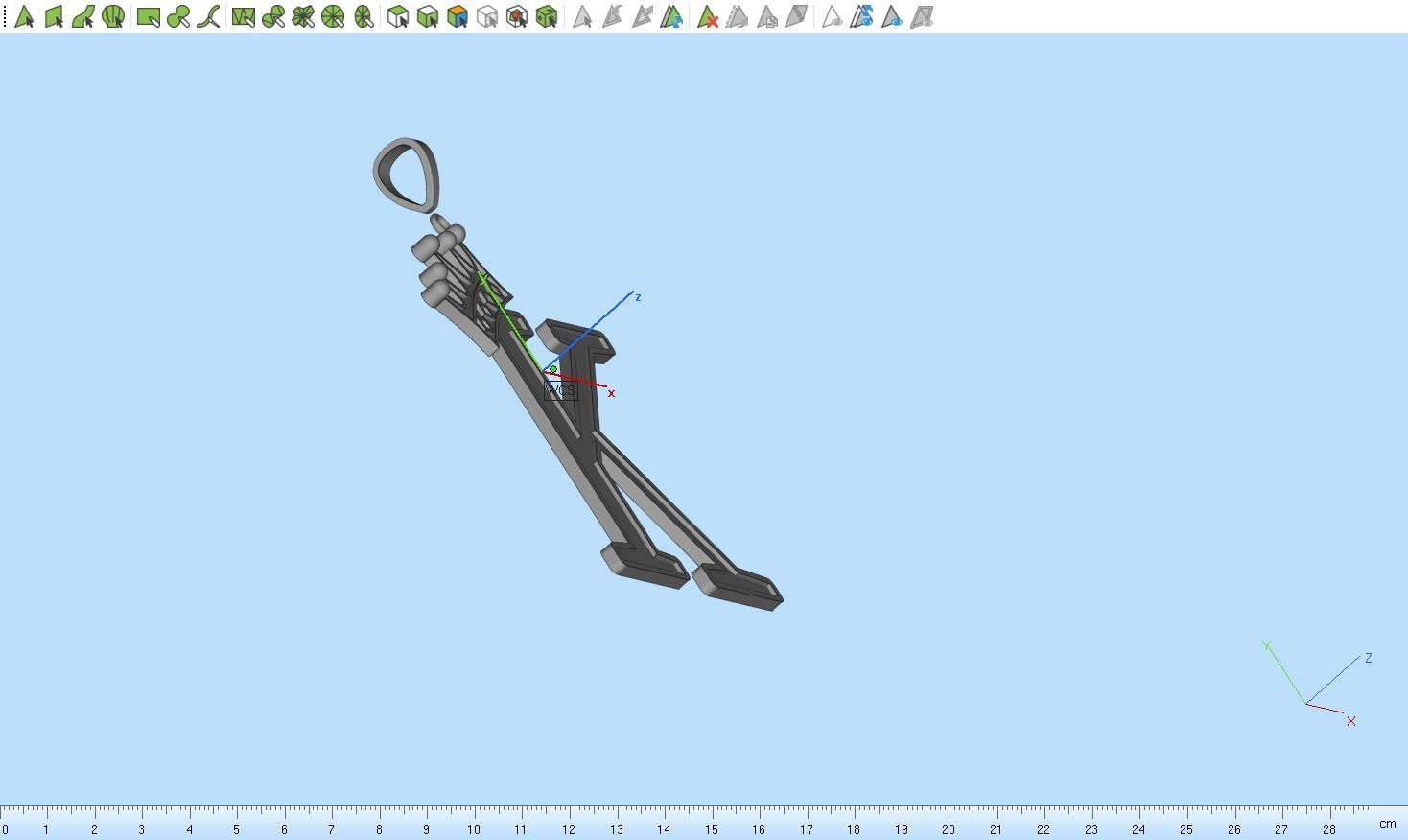 Letter K pendant 3D print model_15