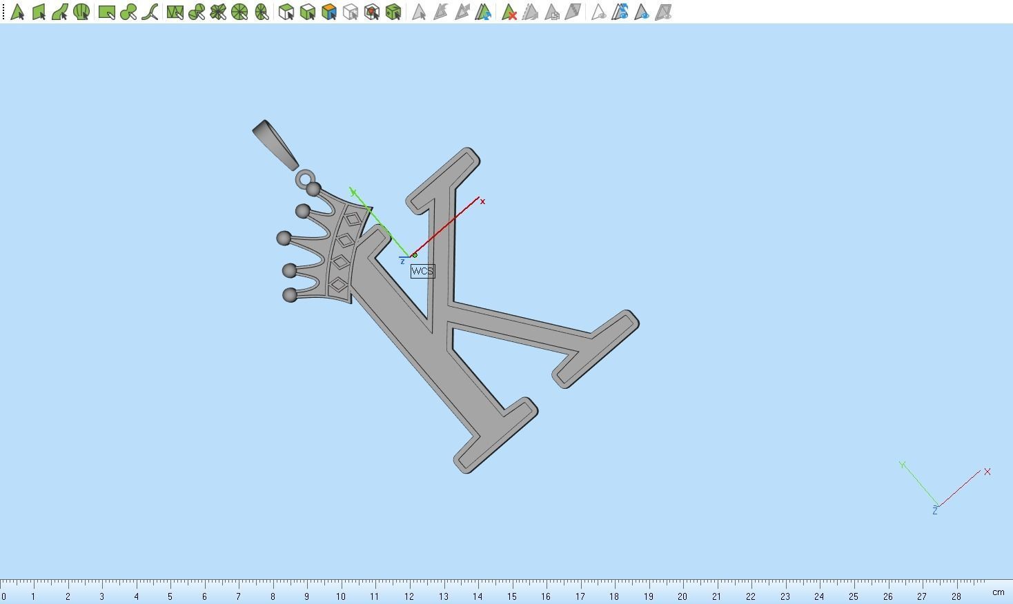 Letter K pendant 3D print model_14