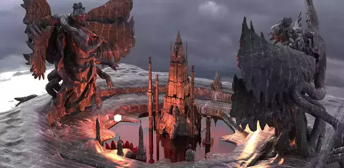 Hell gate City embers Blood Kit bash 1 3D model