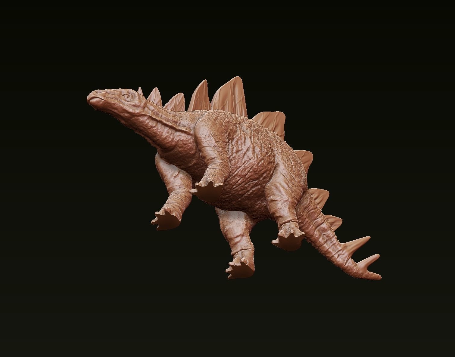 Stegosaurus dinosaur 3D print model_3