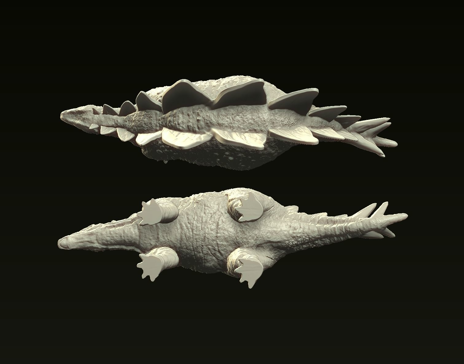 Stegosaurus dinosaur 3D print model_4