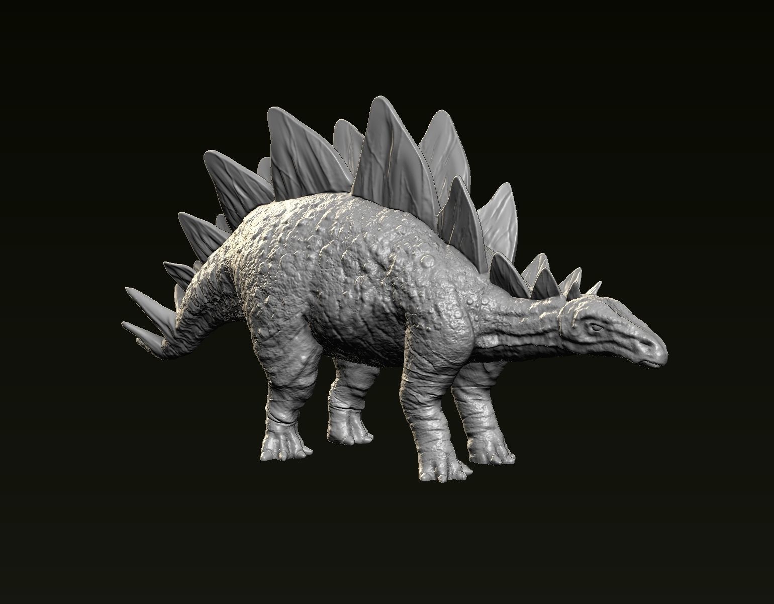 Stegosaurus dinosaur 3D print model_2