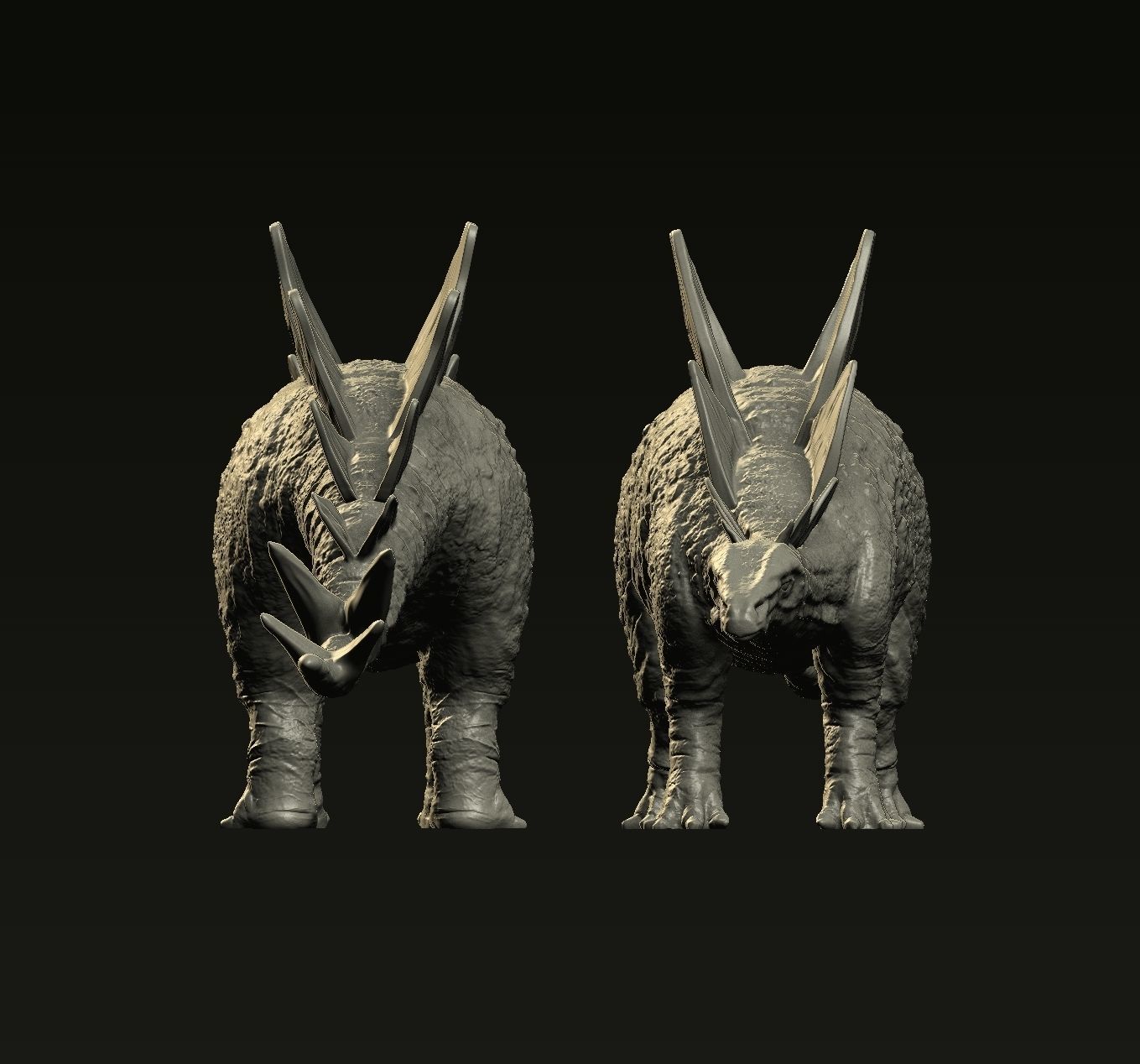 Stegosaurus dinosaur 3D print model_5