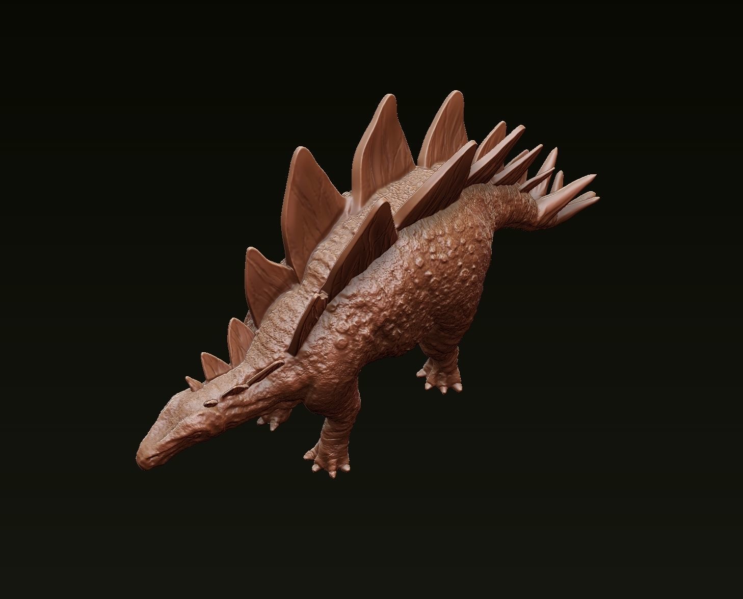 Stegosaurus dinosaur 3D print model_1