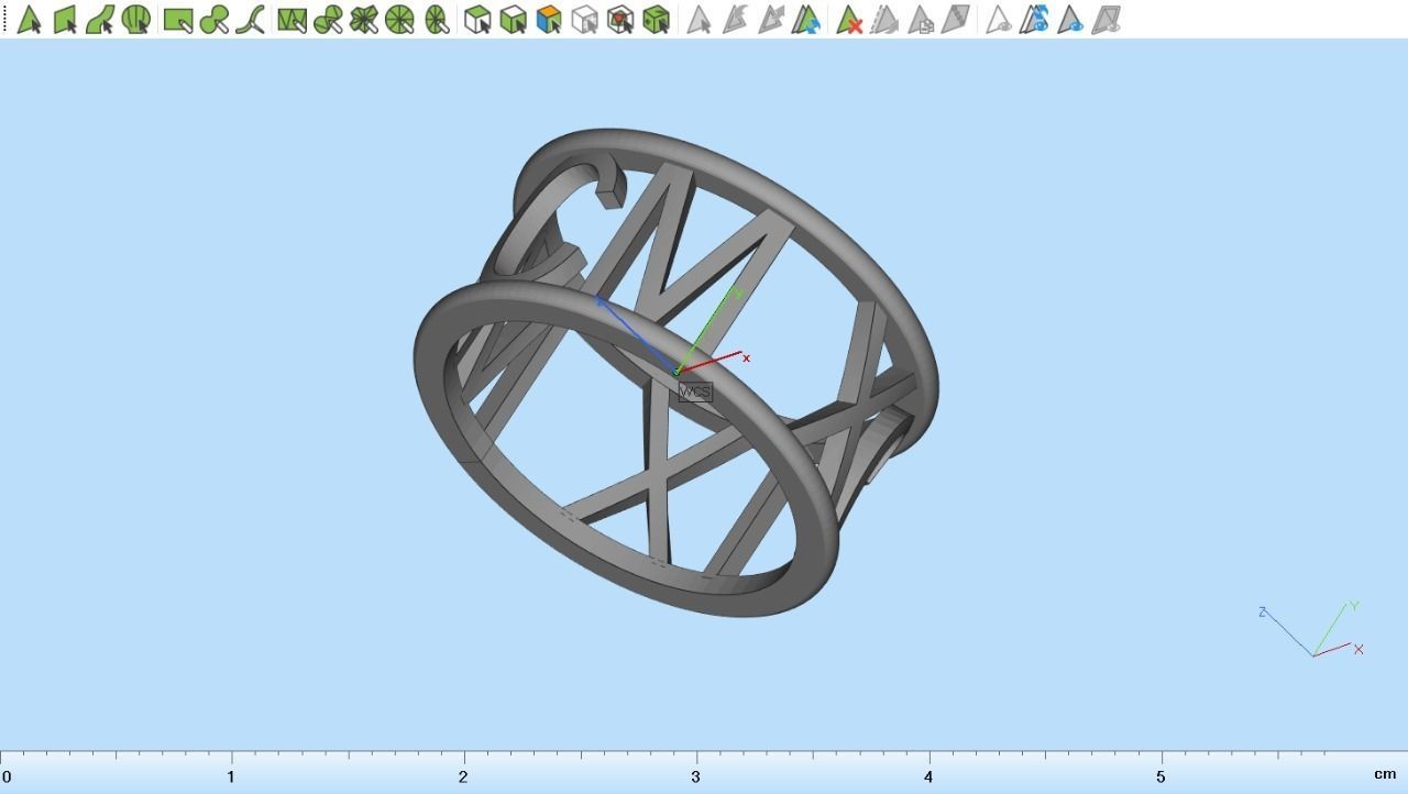 jewelry ring 1999 M CM XC IX 3D print model_14