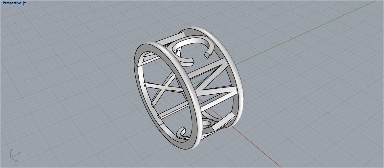 jewelry ring 1999 M CM XC IX 3D print model_19