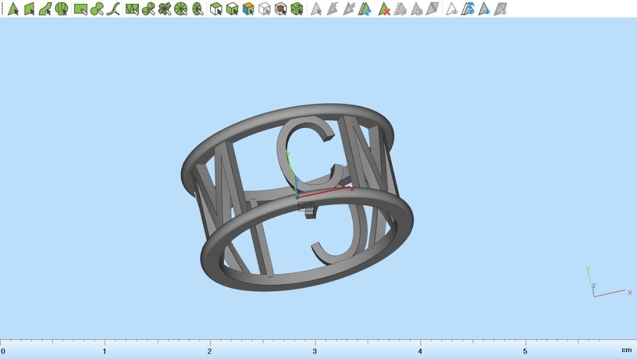 jewelry ring 1999 M CM XC IX 3D print model_17