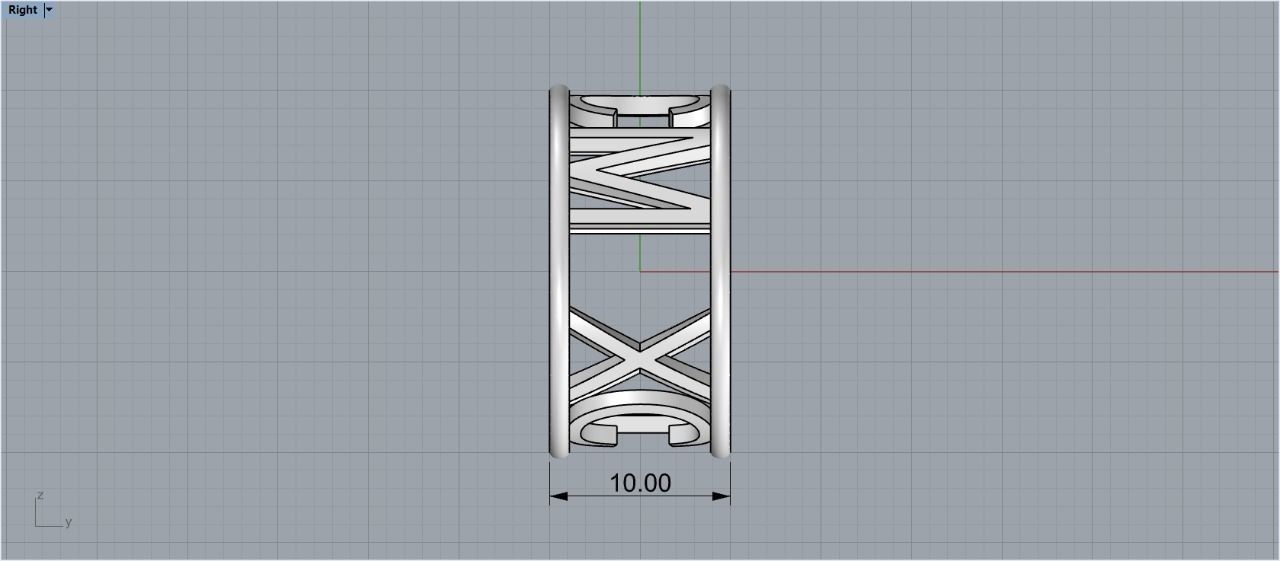 jewelry ring 1999 M CM XC IX 3D print model_3