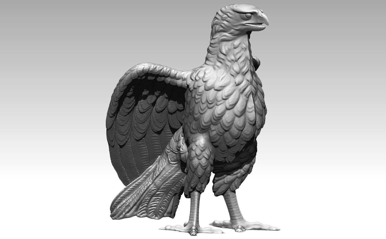 Eagle High detailed  3D print model_1