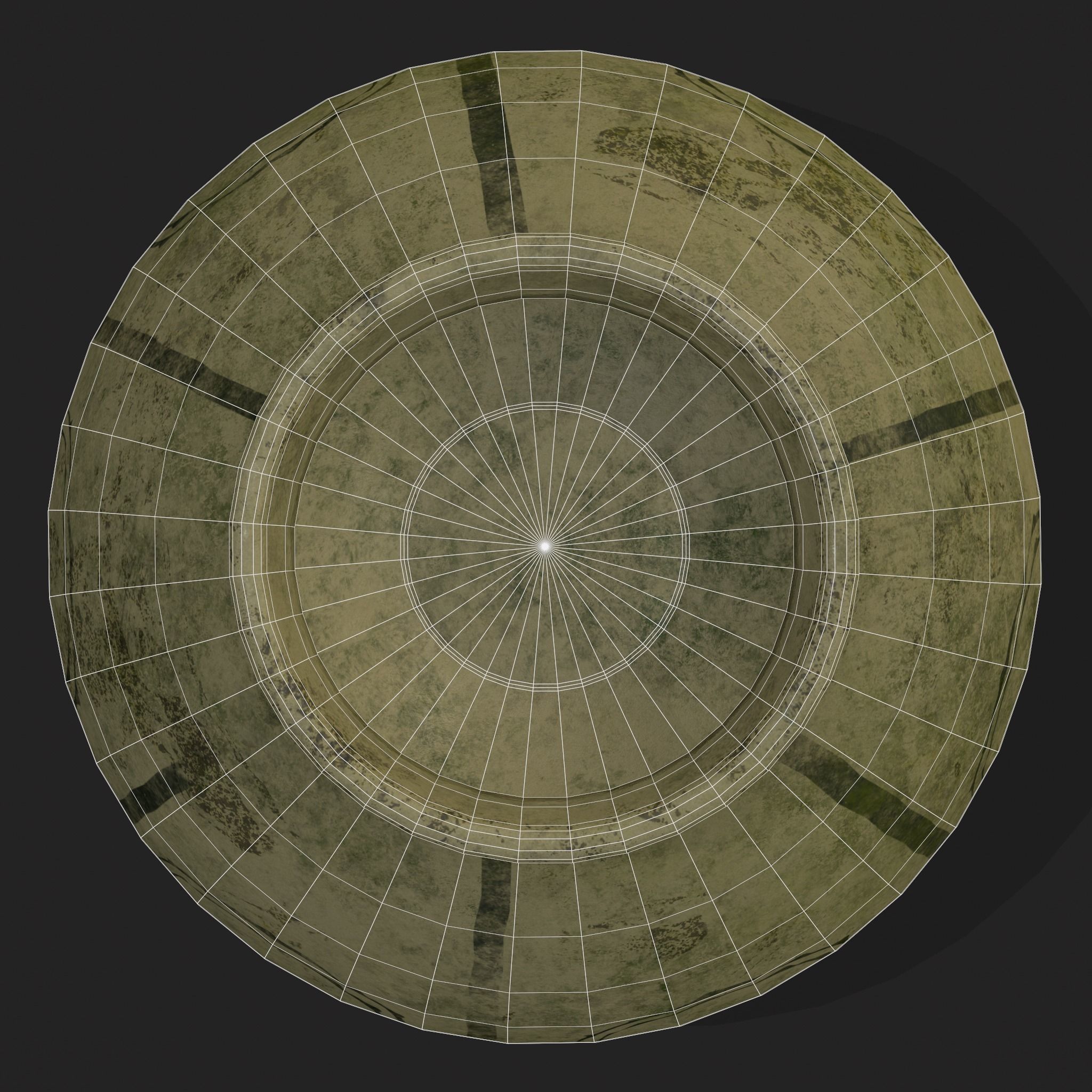 Storage Jar with Mountain Goats Low-poly 3D model_10