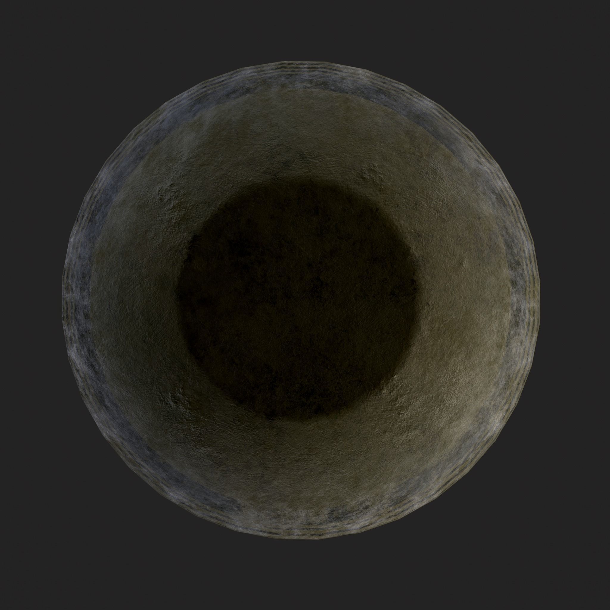 Storage Jar with Mountain Goats Low-poly 3D model_7