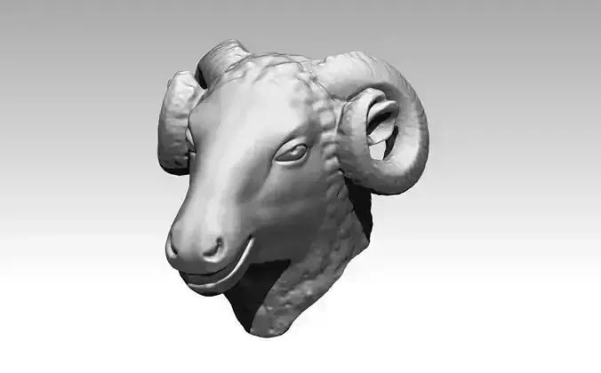 Ram head high detailed 3D print model