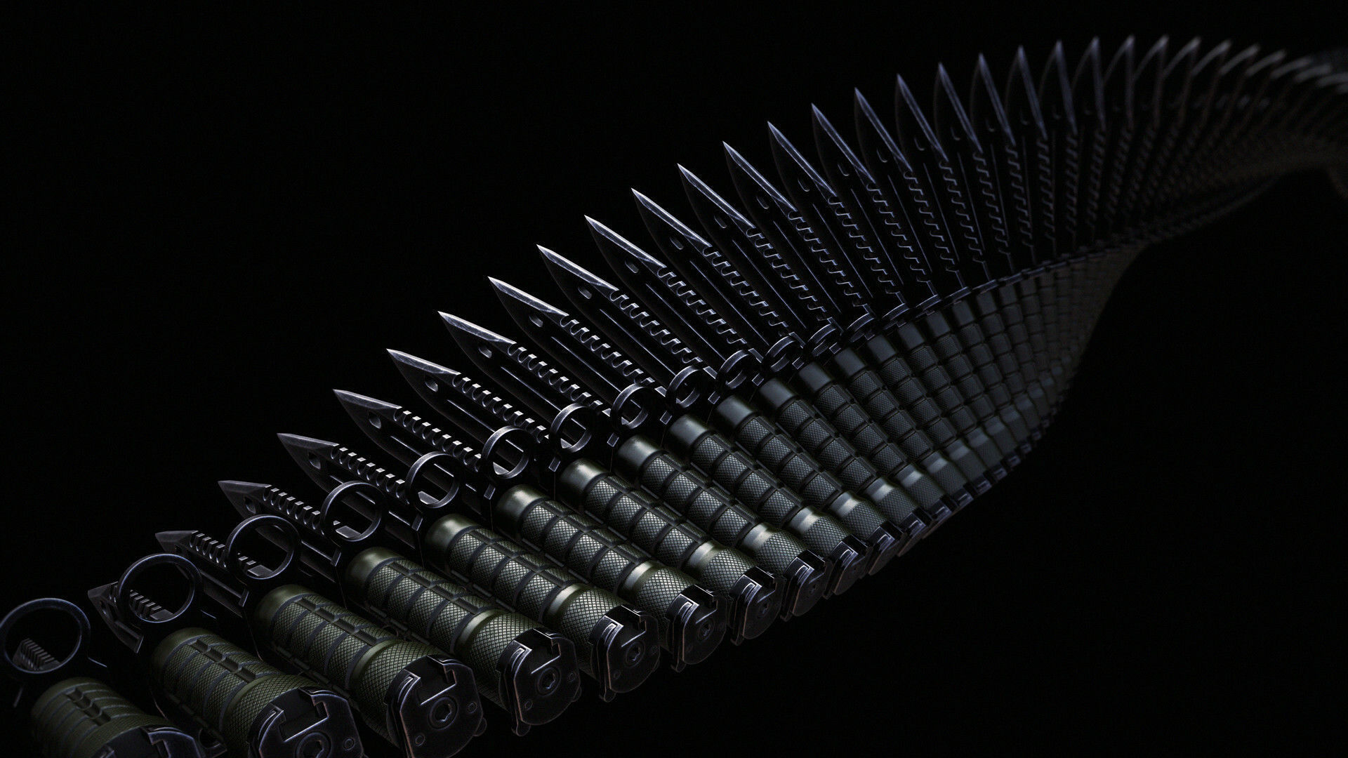 M9 Bayonet Knife Low-poly 3D model_3