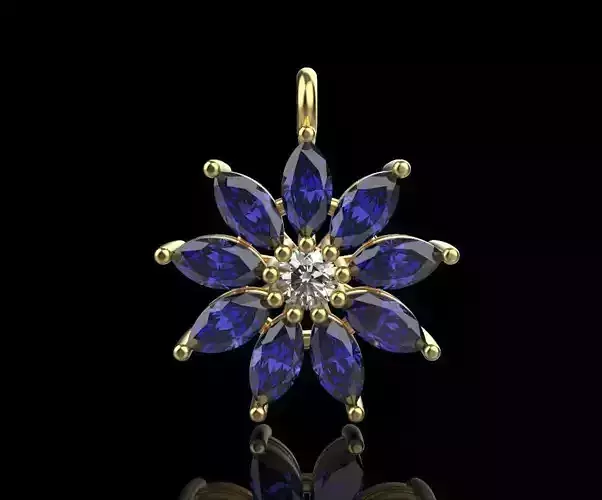 pendant with precious stones