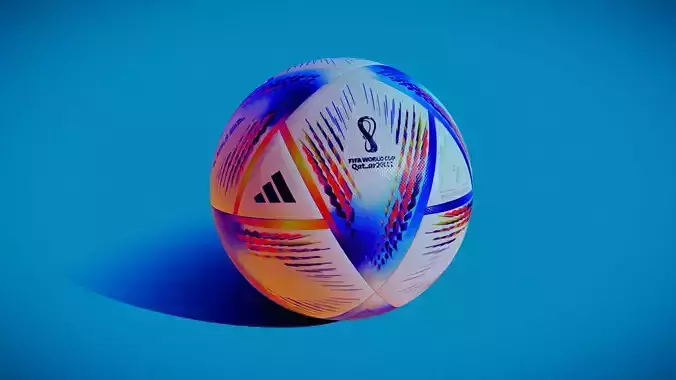 Al Rhila Qatar 2022 world cup ball Low-poly 3D model