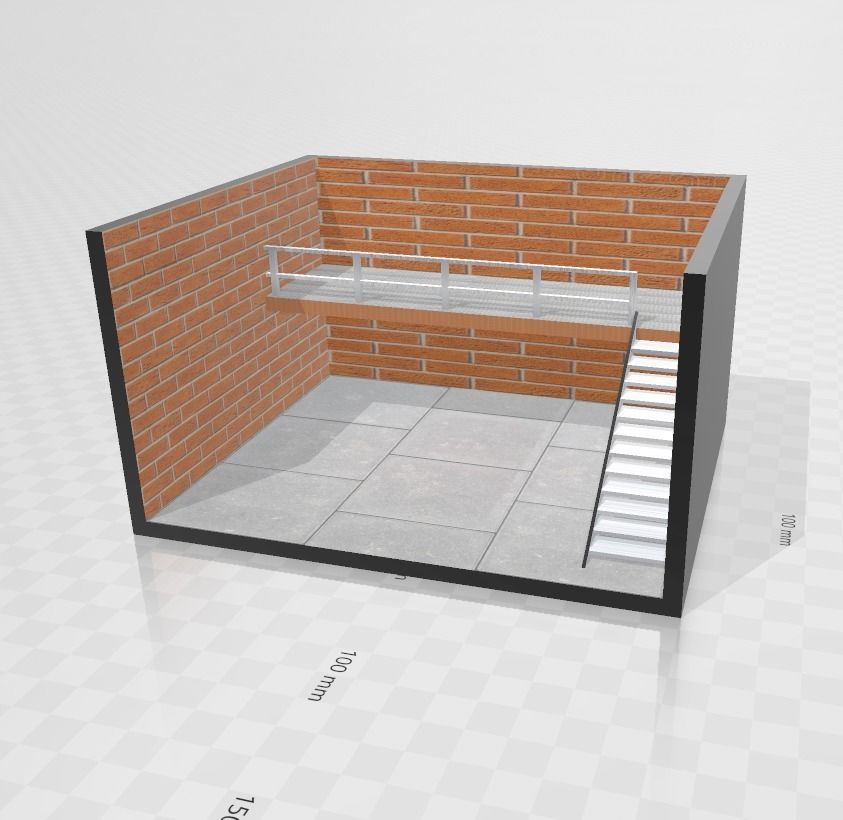 GARAGE DIORAMA 1-64 3D print model_3