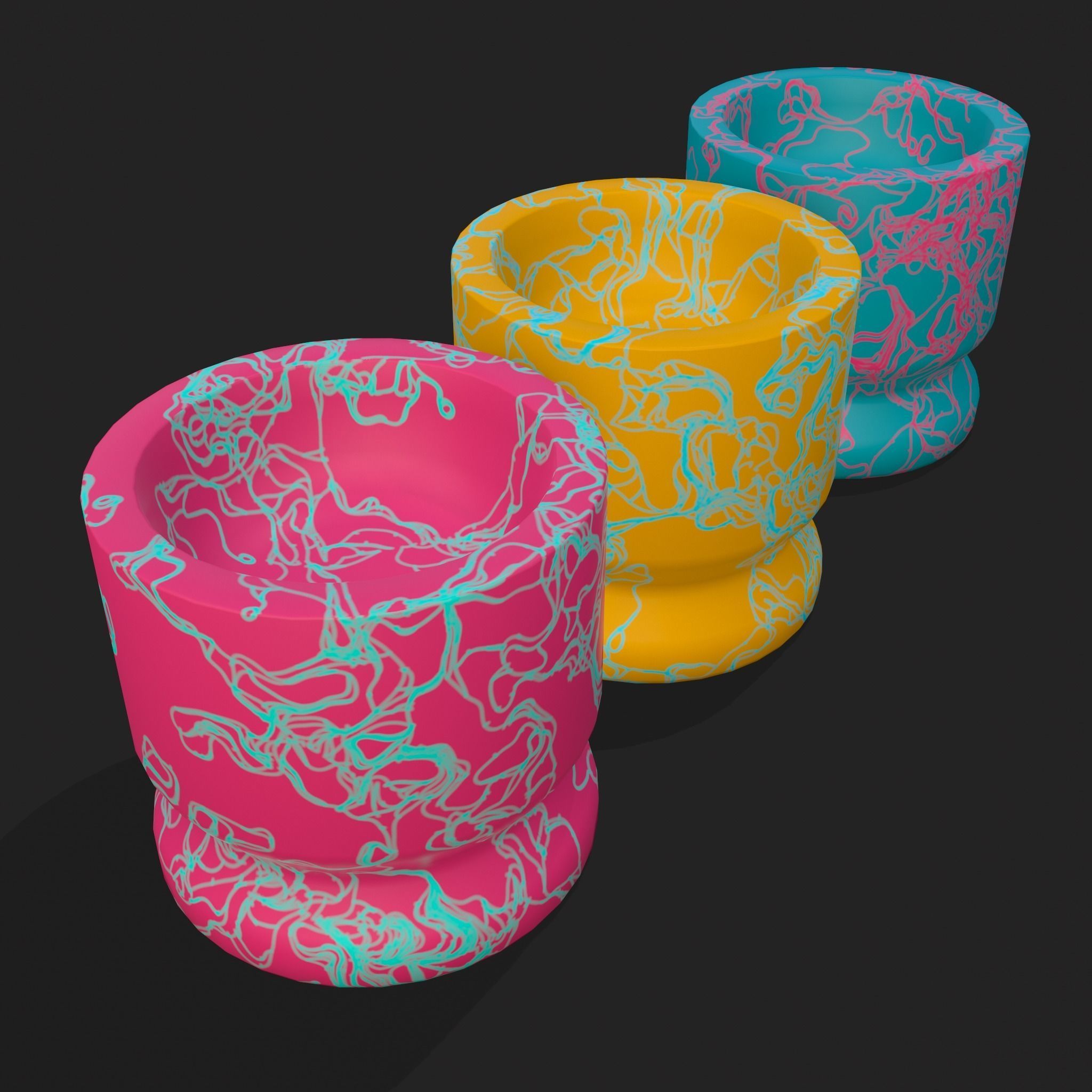 Easter Egg Holders Low-poly 3D model_3