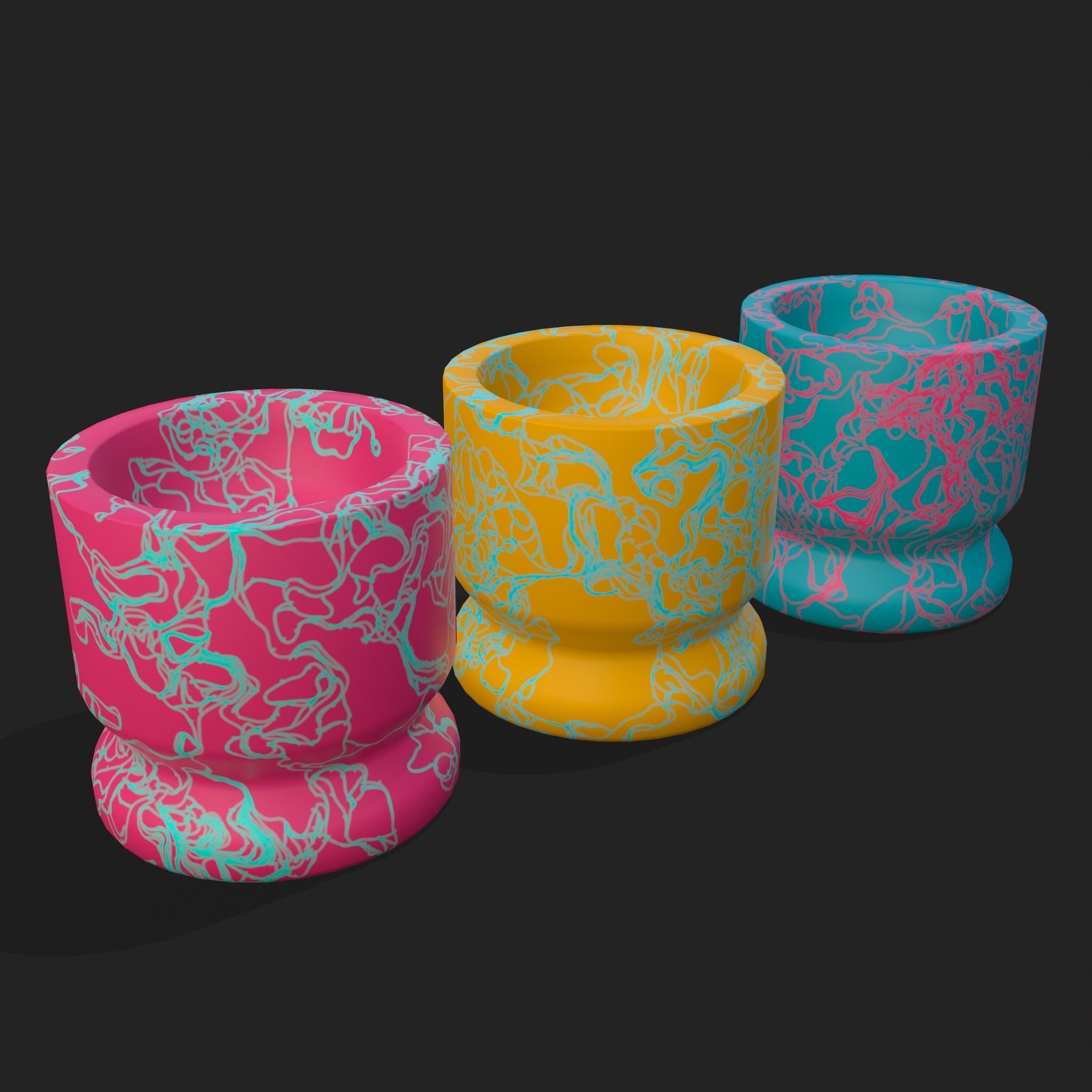 Easter Egg Holders Low-poly 3D model_17