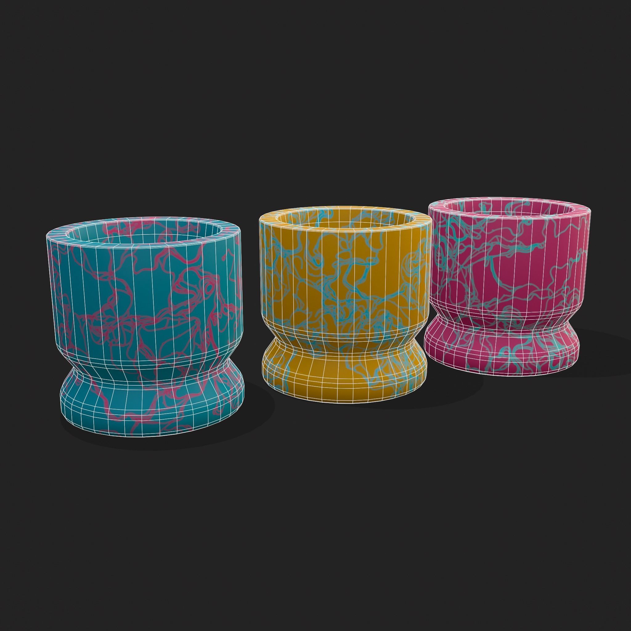 Easter Egg Holders Low-poly 3D model_2