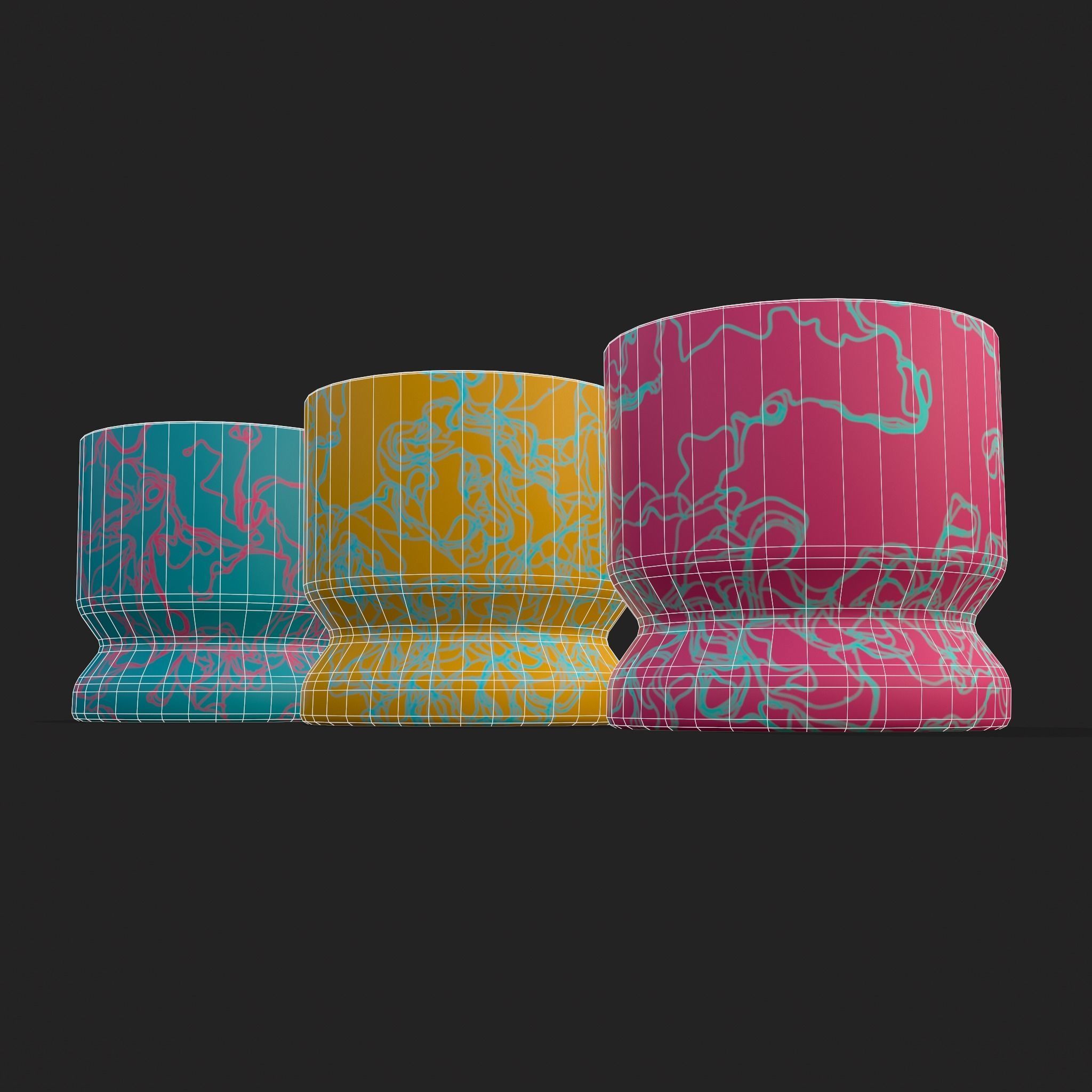 Easter Egg Holders Low-poly 3D model_22