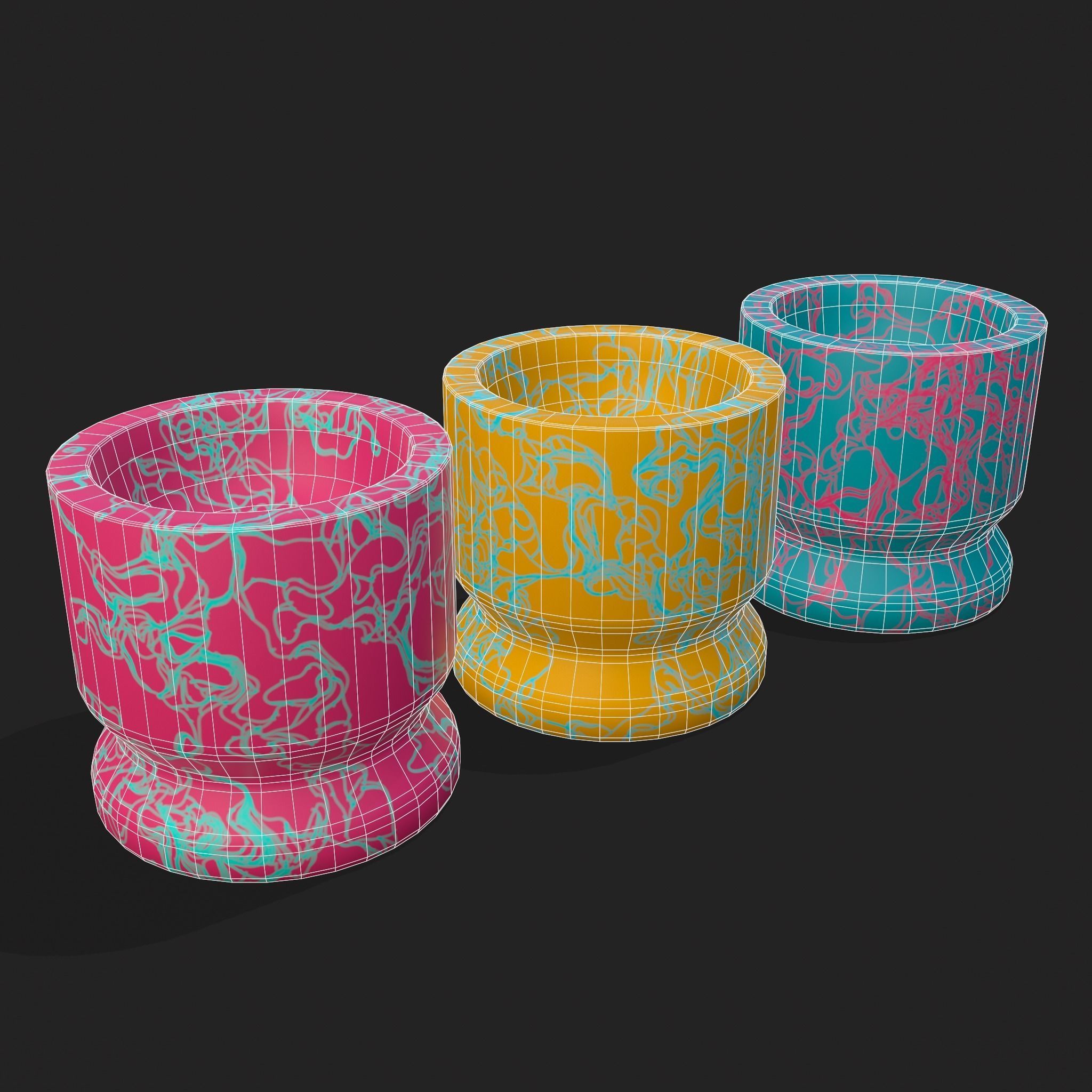 Easter Egg Holders Low-poly 3D model_18