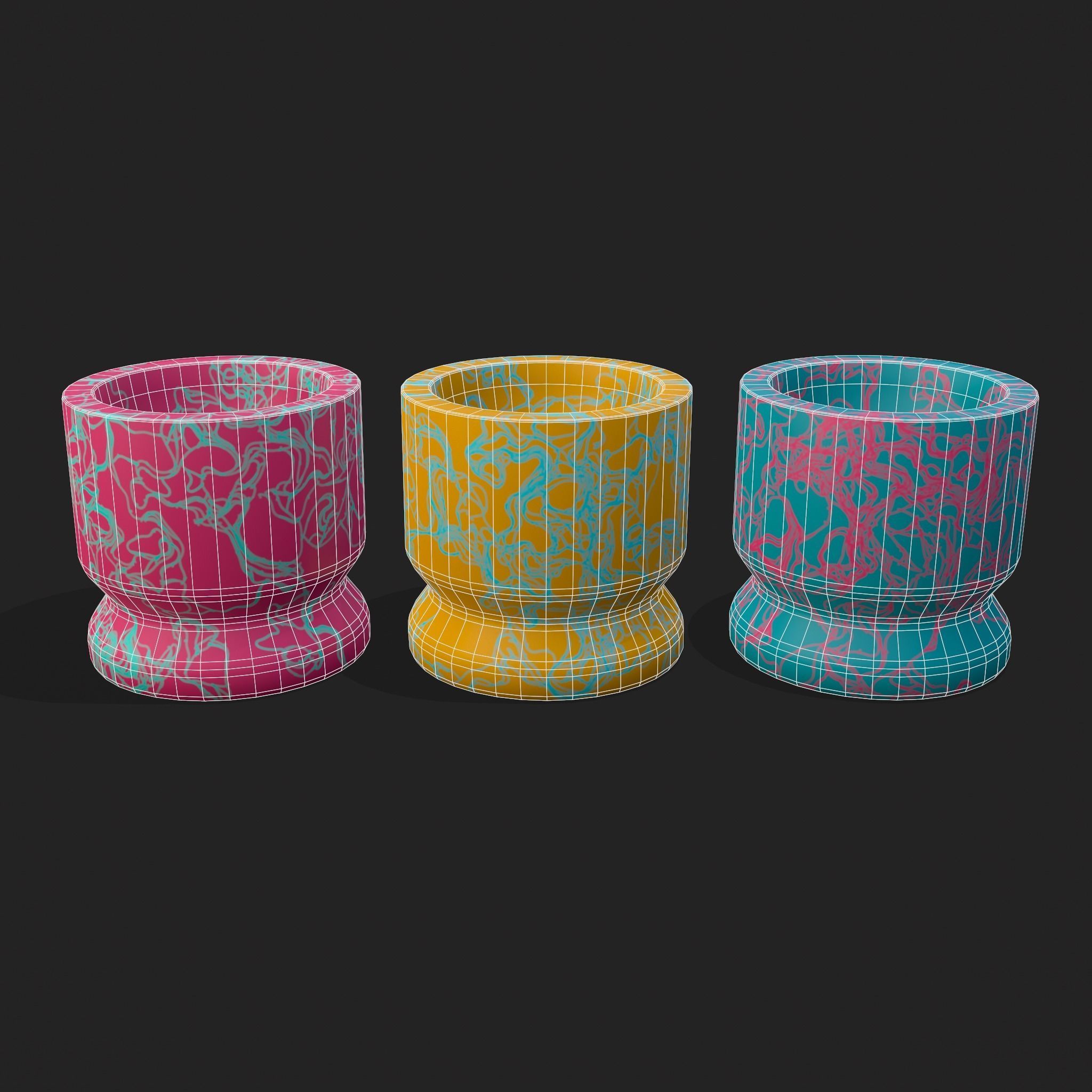 Easter Egg Holders Low-poly 3D model_8