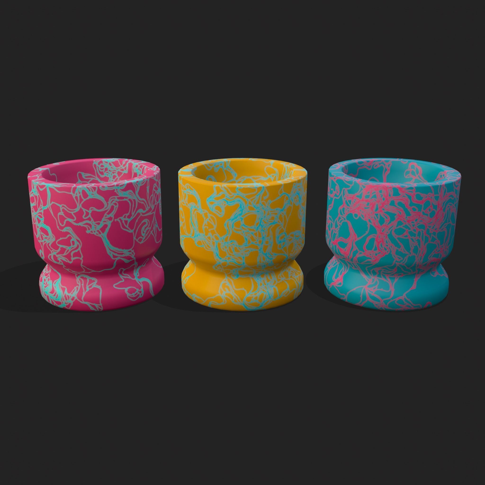 Easter Egg Holders Low-poly 3D model_7