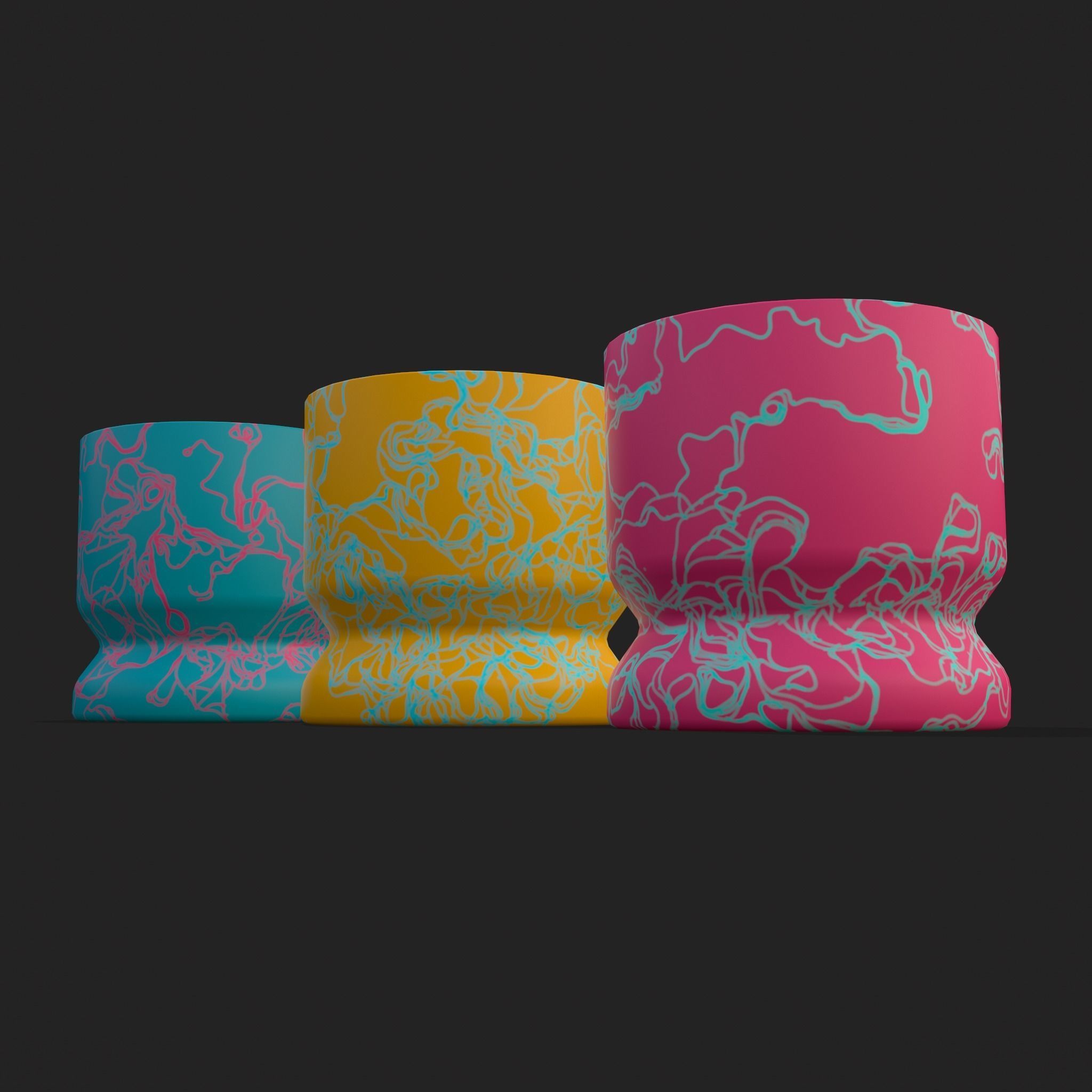 Easter Egg Holders Low-poly 3D model_21