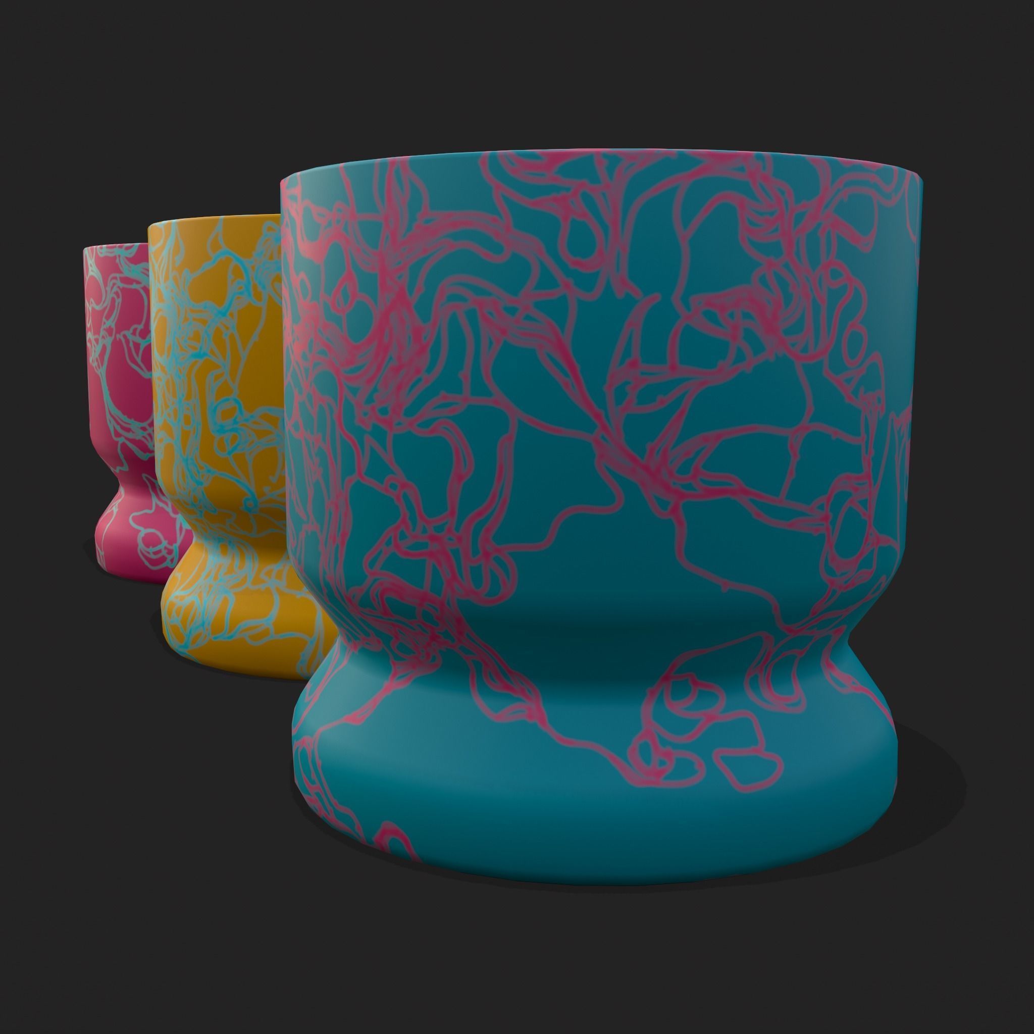 Easter Egg Holders Low-poly 3D model_9