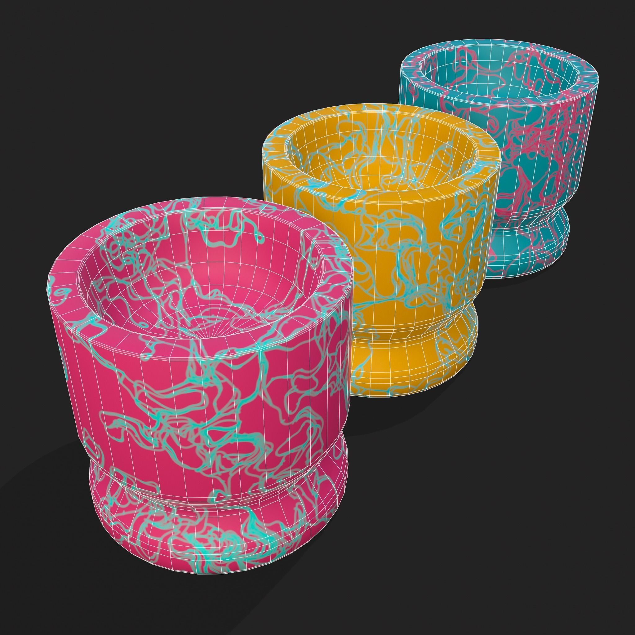 Easter Egg Holders Low-poly 3D model_4