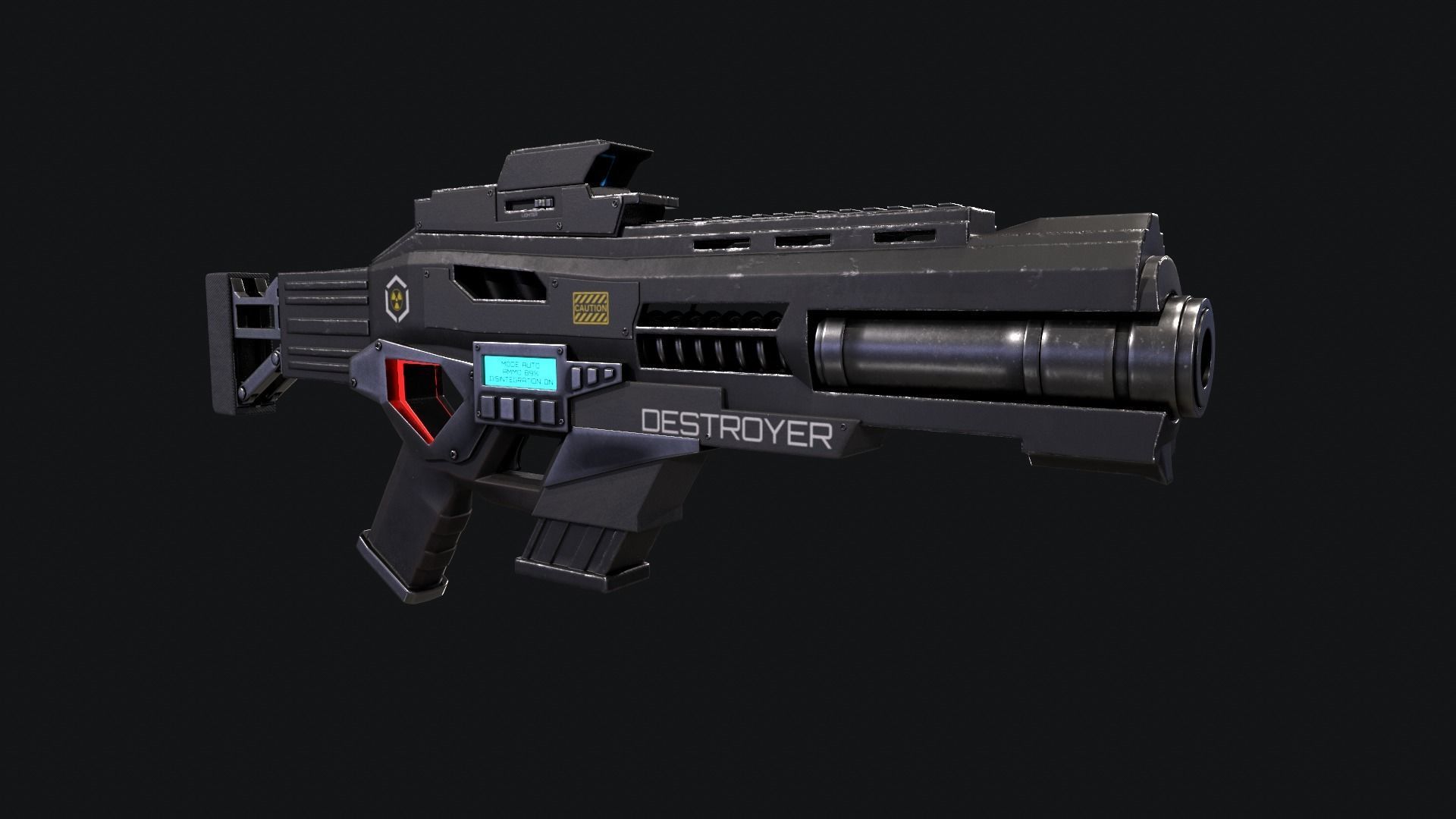 3D SciFi Rifle model 3D model_6