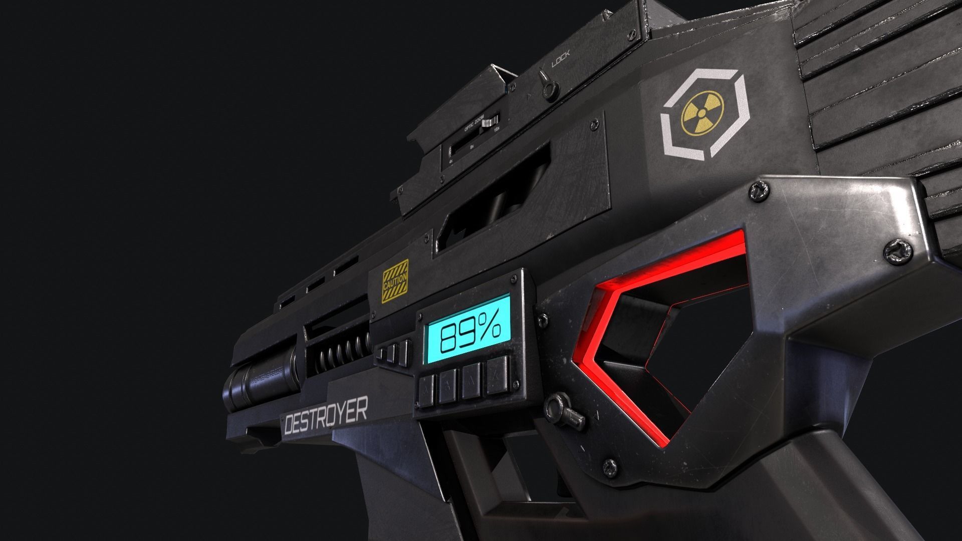 3D SciFi Rifle model 3D model_10
