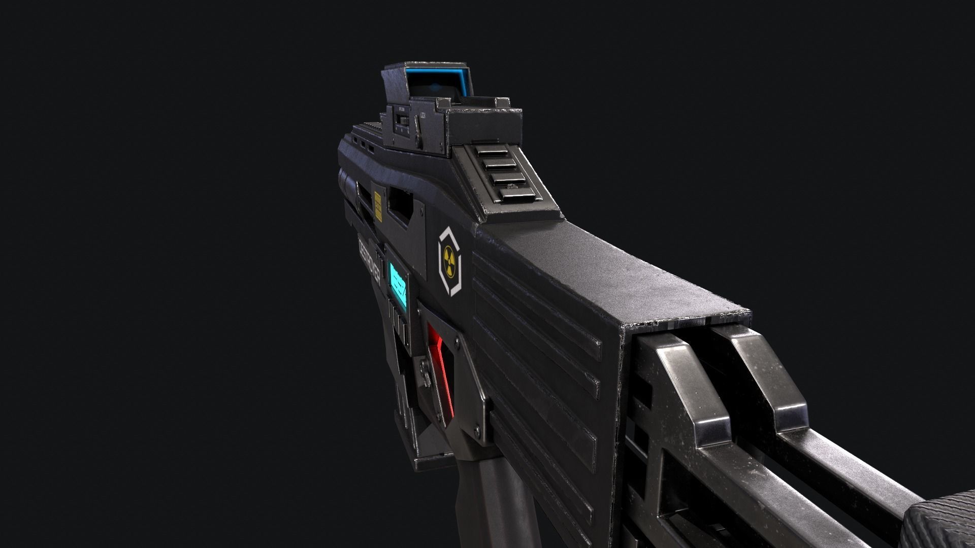 3D SciFi Rifle model 3D model_8