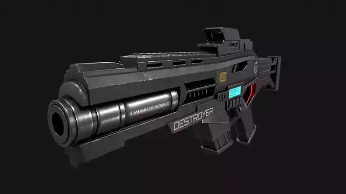 3D SciFi Rifle model