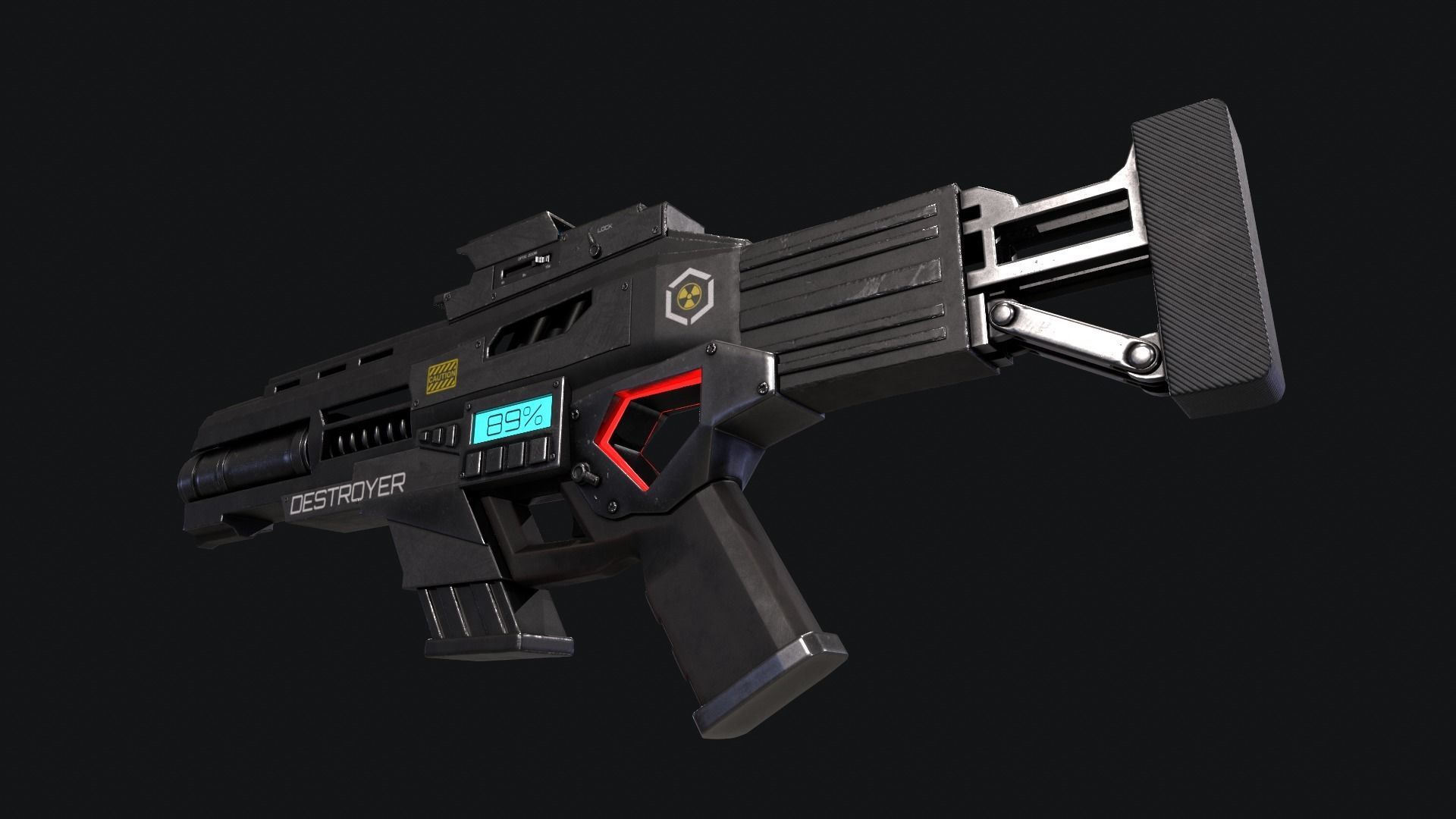 3D SciFi Rifle model 3D model_9