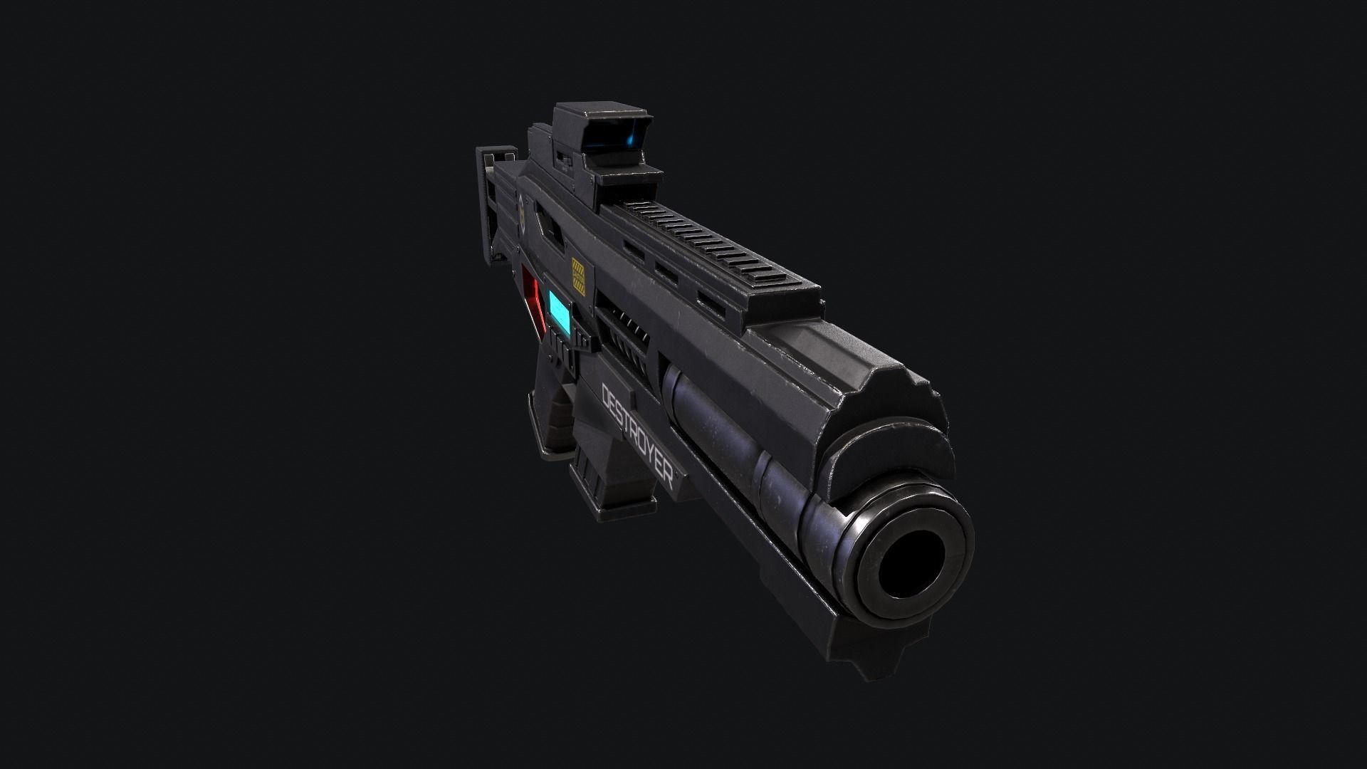 3D SciFi Rifle model 3D model_5