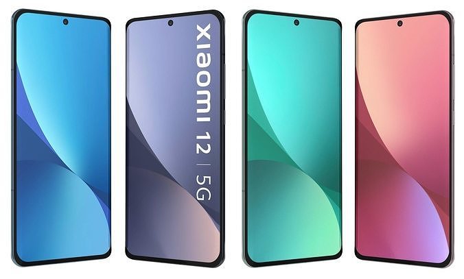 Xiaomi 12 All Colors 3D model