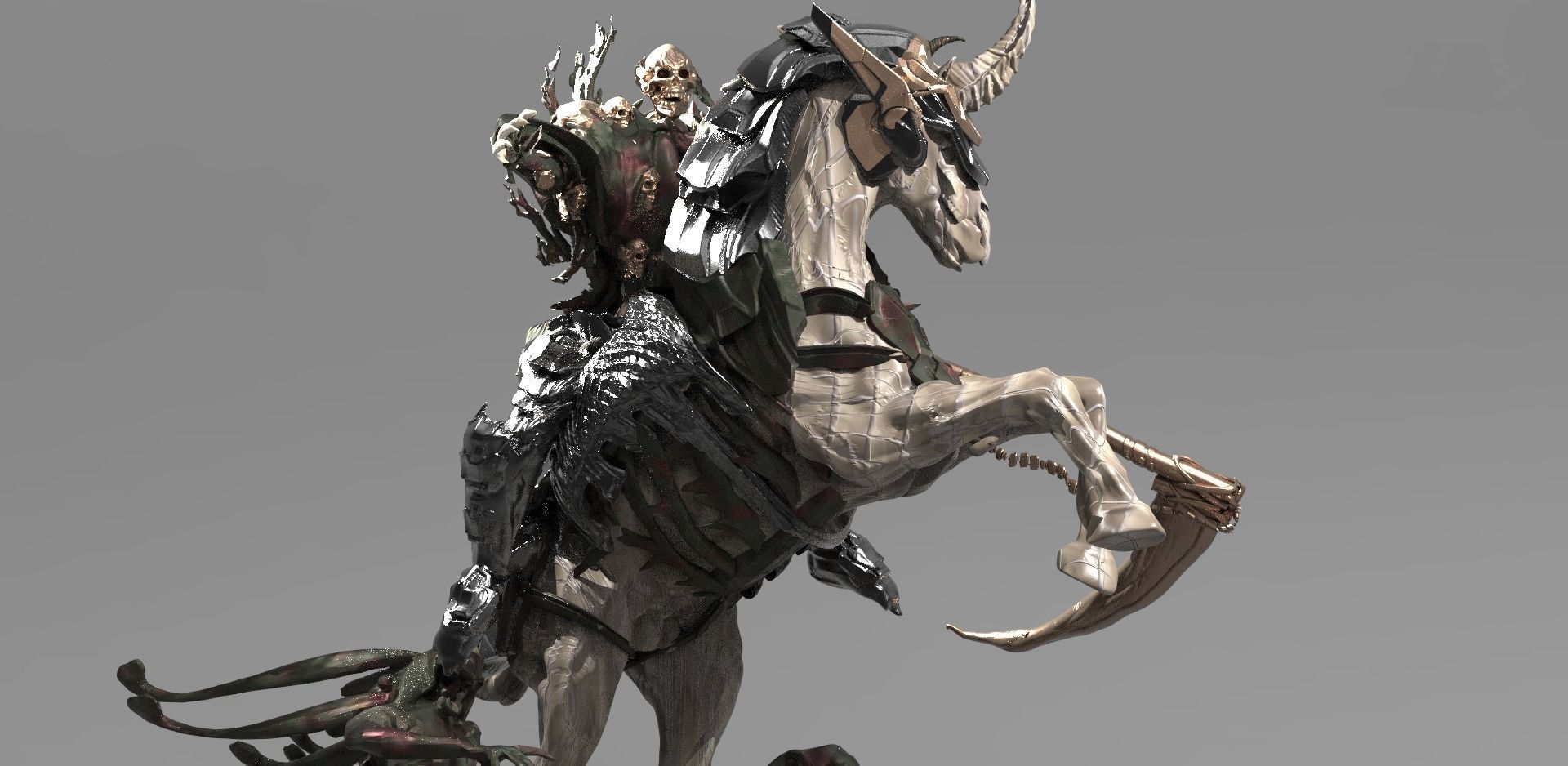 The Scull Death Dealer Reaper 3D model_2